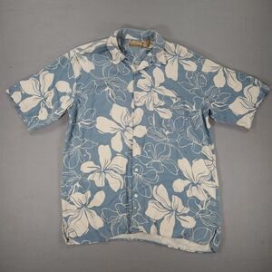 VTG Bobby Chan Button Up Shirt Mens XL 100% Silk Hawaiian Style Rockabilly